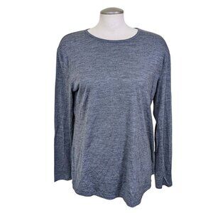 Cloudveil Women XL Merino Wool Rich Base Layer Shirt Gray Long Sleeve Active